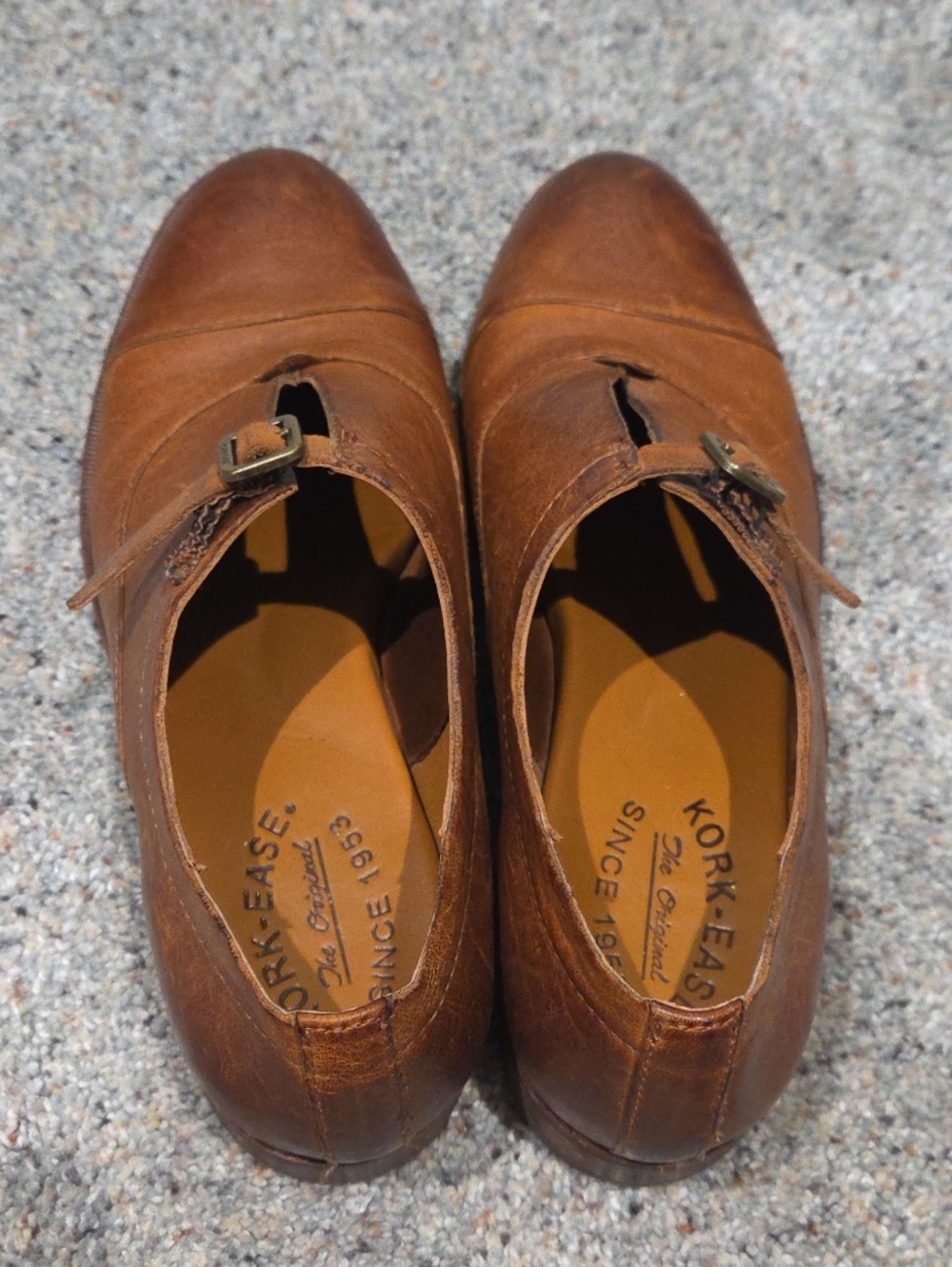 Kork-Ease Leather Loafer Niseda Buckle Captoe Oxfords Womans Size 8M - Picture 5 of 8
